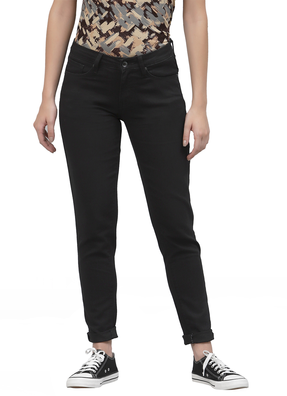 Lola Skinny Fit Mid Waist Jeans, , large image number 0