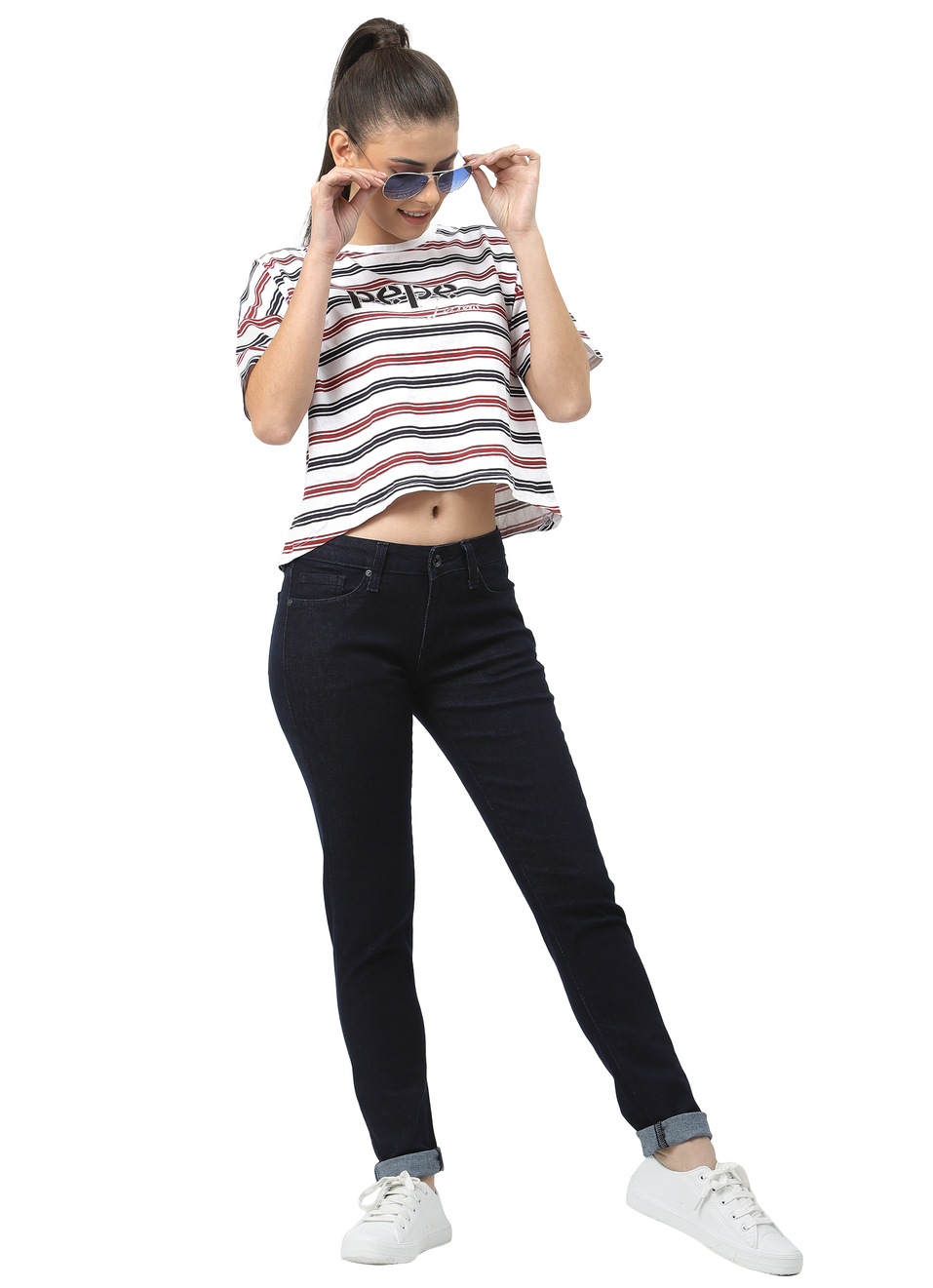 Lola Skinny Fit Mid Waist Jeans, , large image number 3