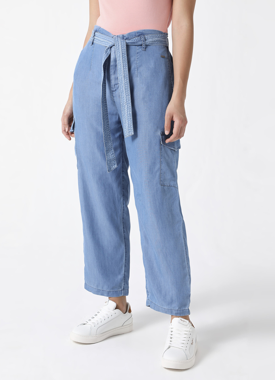 ARETHA UTILITY INSPIRED DENIM PANT, , large image number 3
