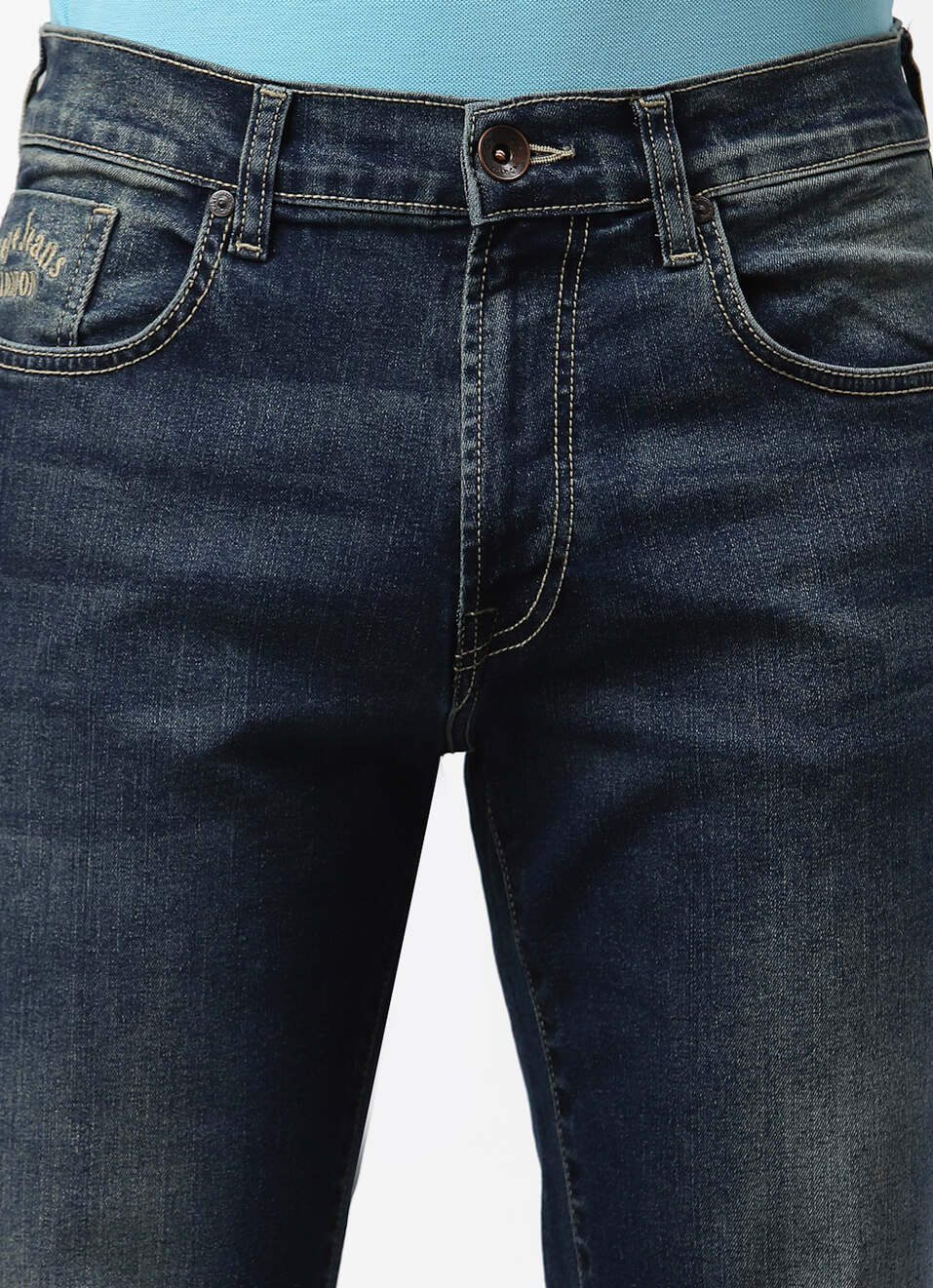 Holborne Regular Fit Mid Waist Straight Leg Jeans, , large image number 3