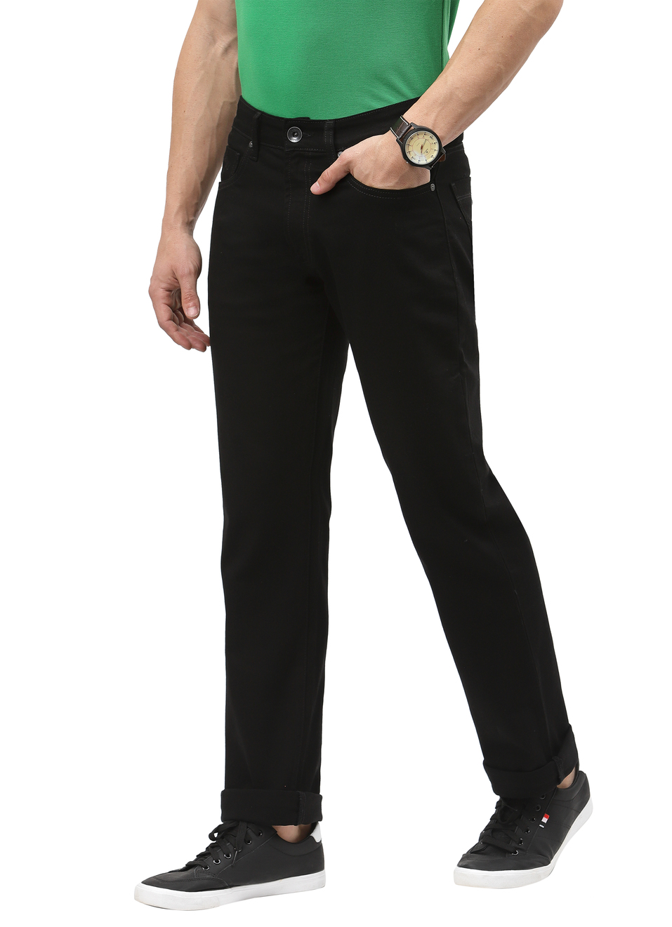 Holborne Regular Fit Mid Waist Straight Leg Jeans, , large image number 2