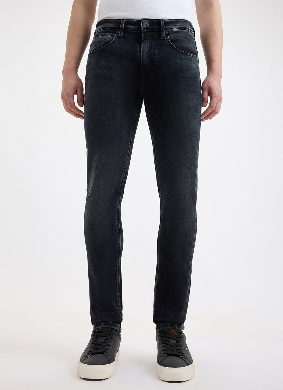 Men Blue Mid Rise Straight Jeans, , large image number 2