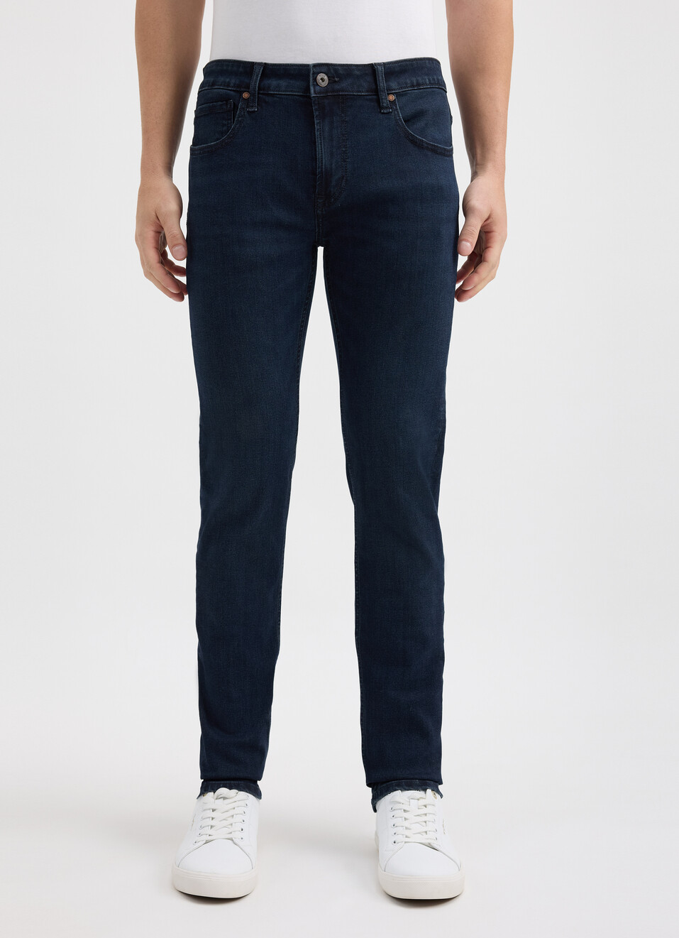 Men Blue Slim Tapered Fit Low Rise Jeans , , large image number 1