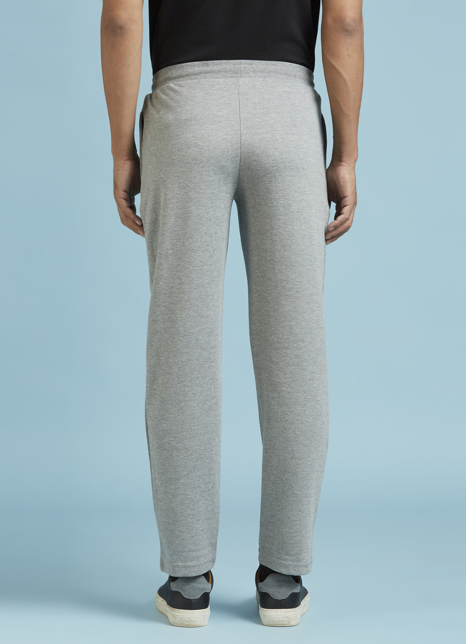 Navy Mid Waist Regular Fit Joggers, , large image number 2