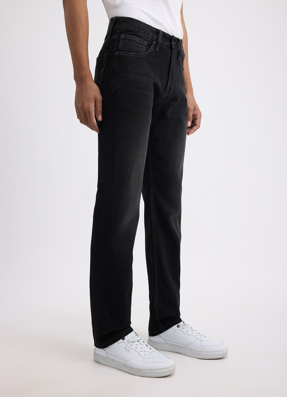 Men Green Mid Rise Over Dyed Stretch Cargos, , large image number 0