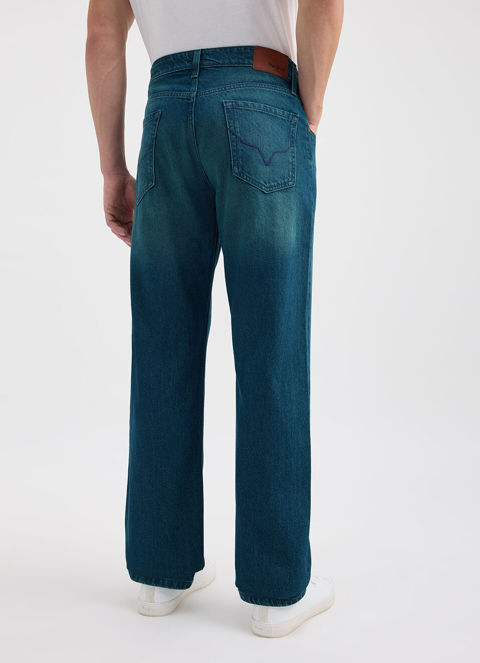 Men Blue Mid Rise Stretch Cargo, , large image number 3