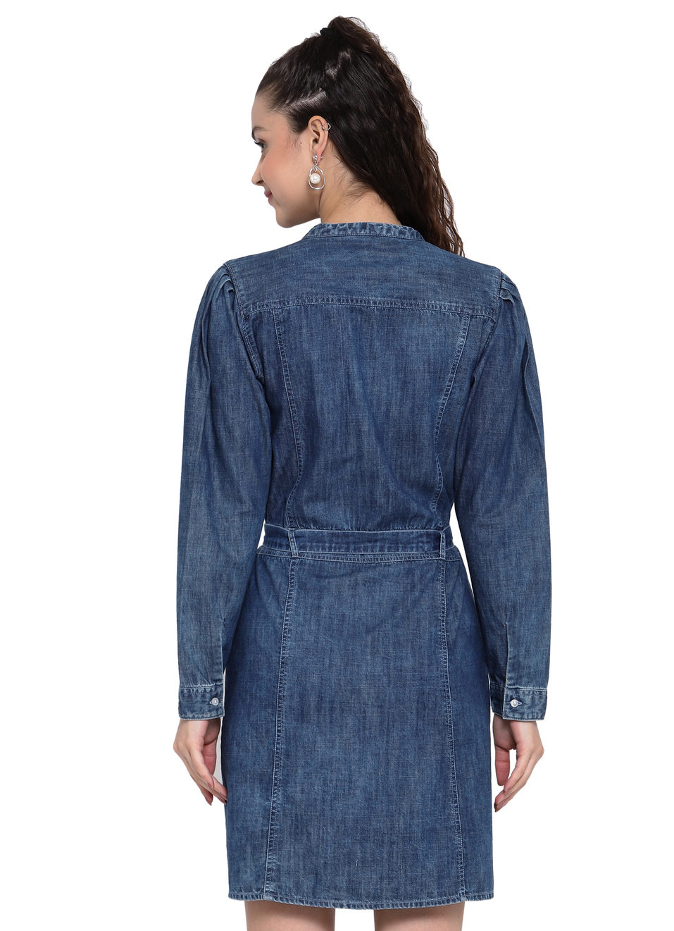 Dolly Puff Sleeve Denim Dress | Pepe Jeans India