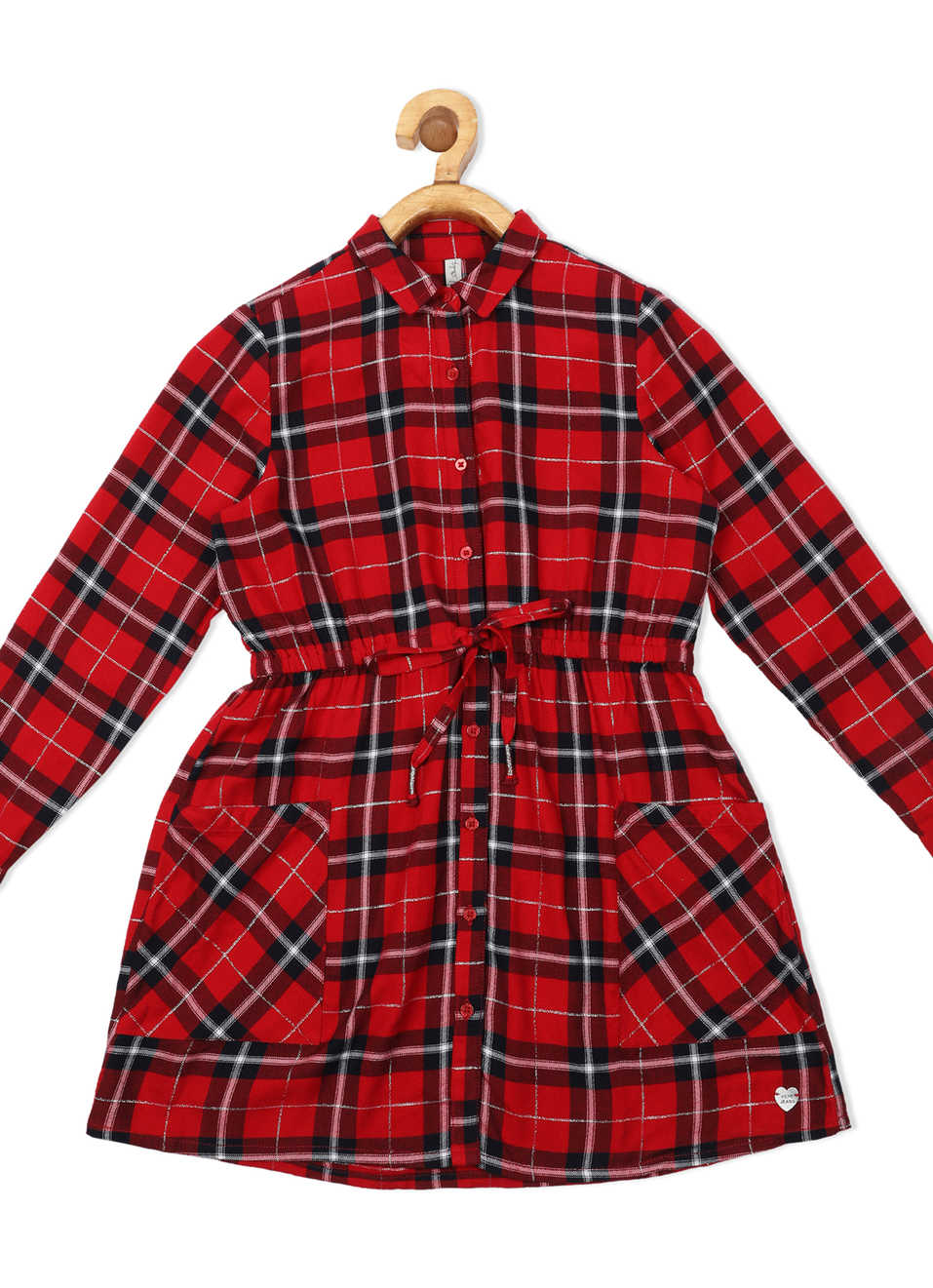 Hazel Ls Checks Shirt Dress, , large image number 0