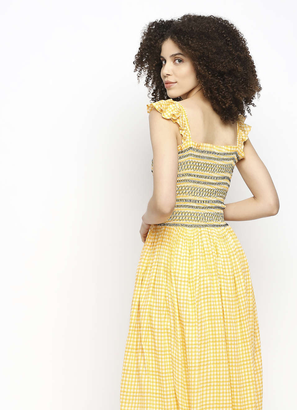 Chevis Tiered Smock Detail Dress With 