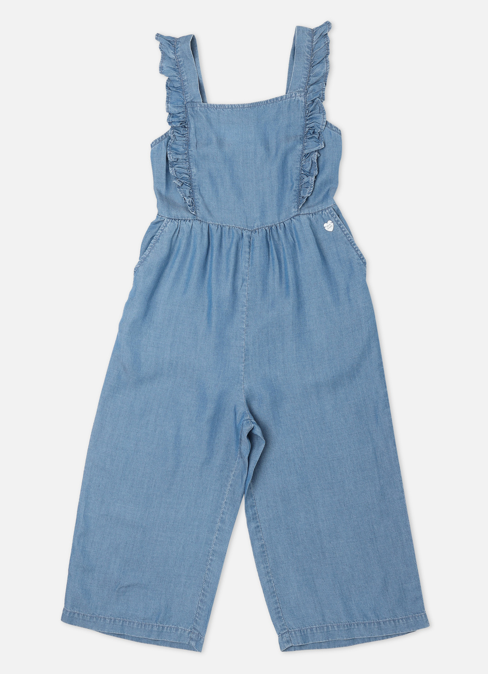 Harper Light Wash Denim Jumpsuit, , large image number 0