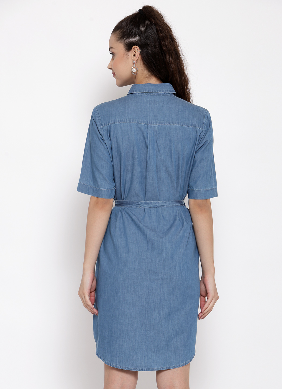 Manda Denim Shirt Dress, , large image number 1