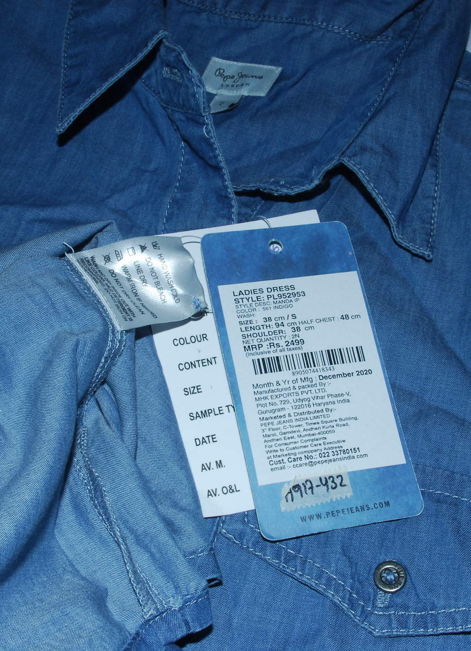 Manda Denim Shirt Dress, , large image number 5