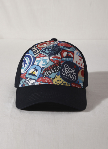 Blue Varsity Print Cap