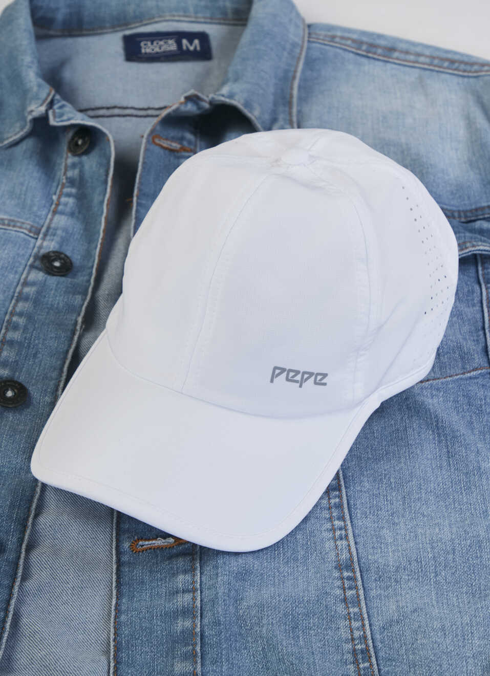 Men White Sports Cap With Logo, , large image number 3