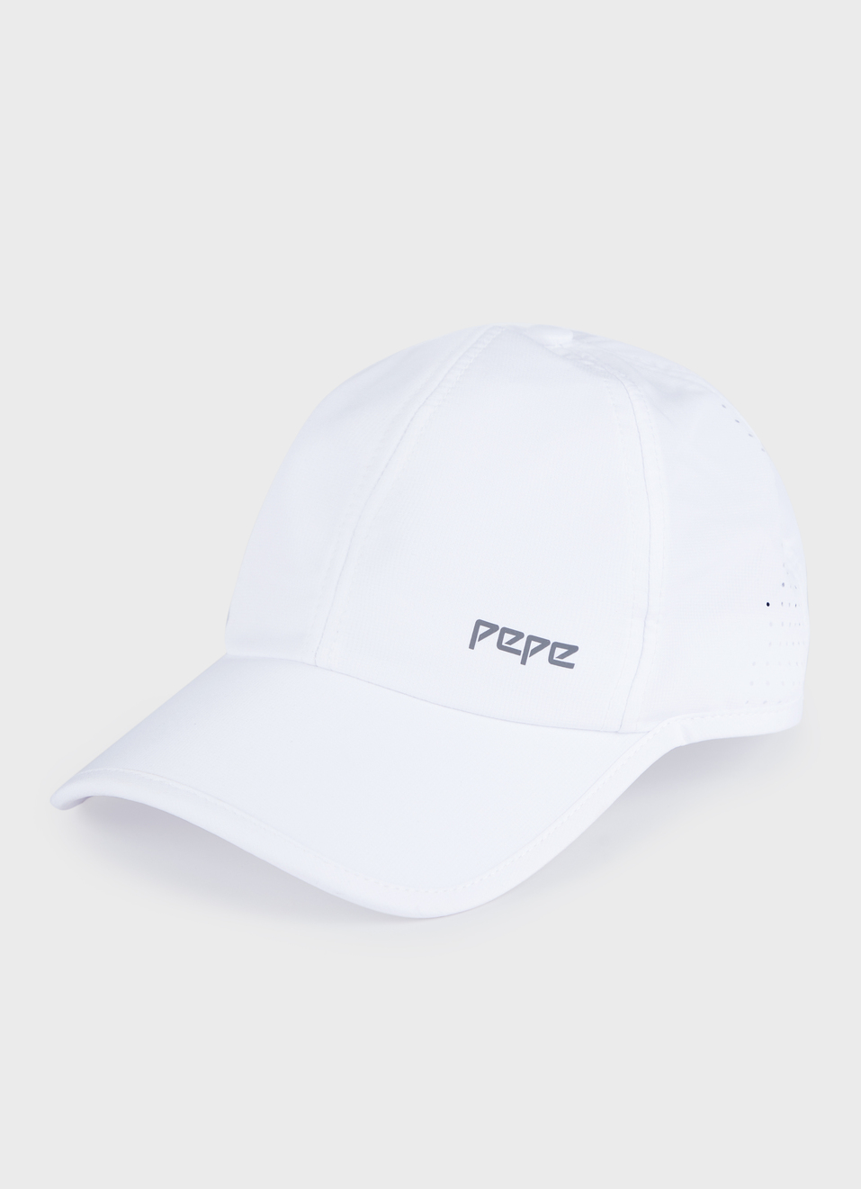 Men White Sports Cap With Logo, , large image number 0