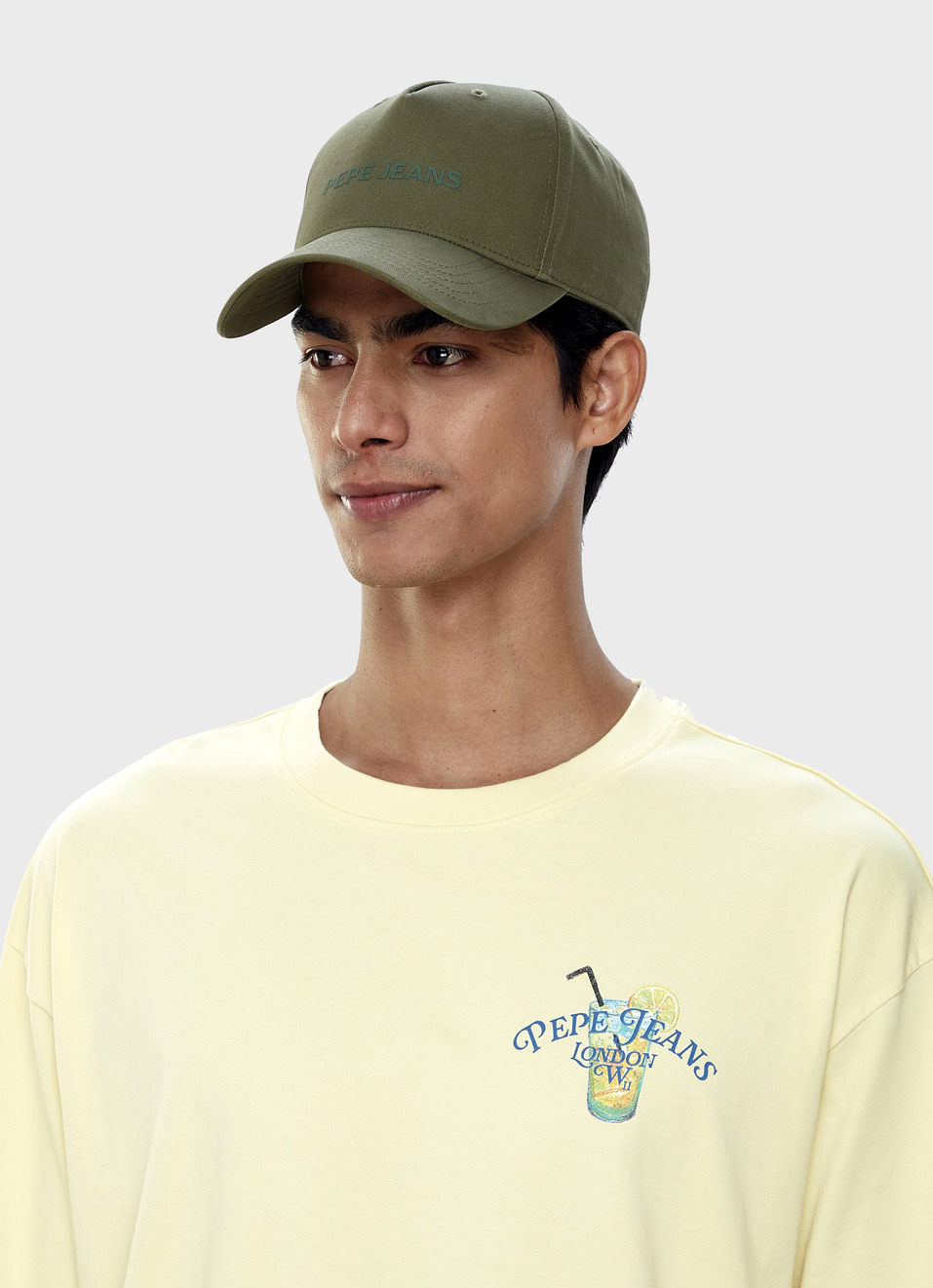 Men Green Baseball Cap With Logo, , large image number 2