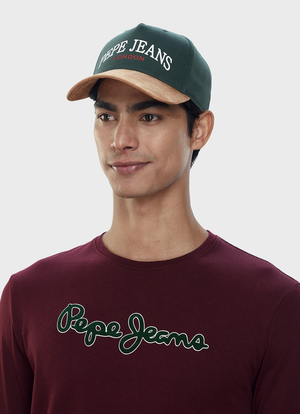 Men Green Baseball Cap With Embroidered Branding, , large image number 2