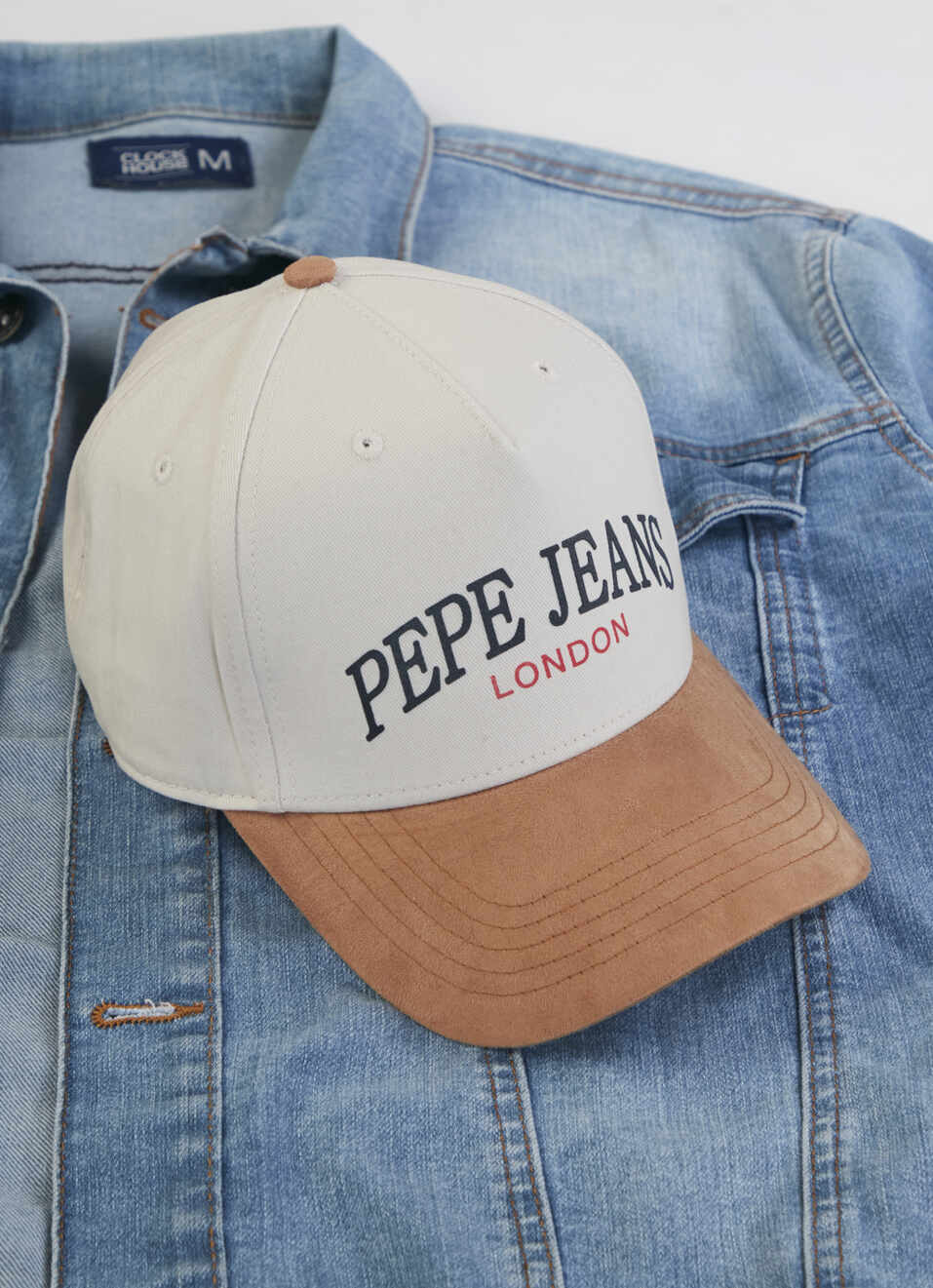 Men Off White Baseball Cap With Embroidered Branding, , large image number 3