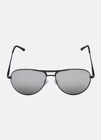 Gunmetal Uv-protected Aviator Sunglasses