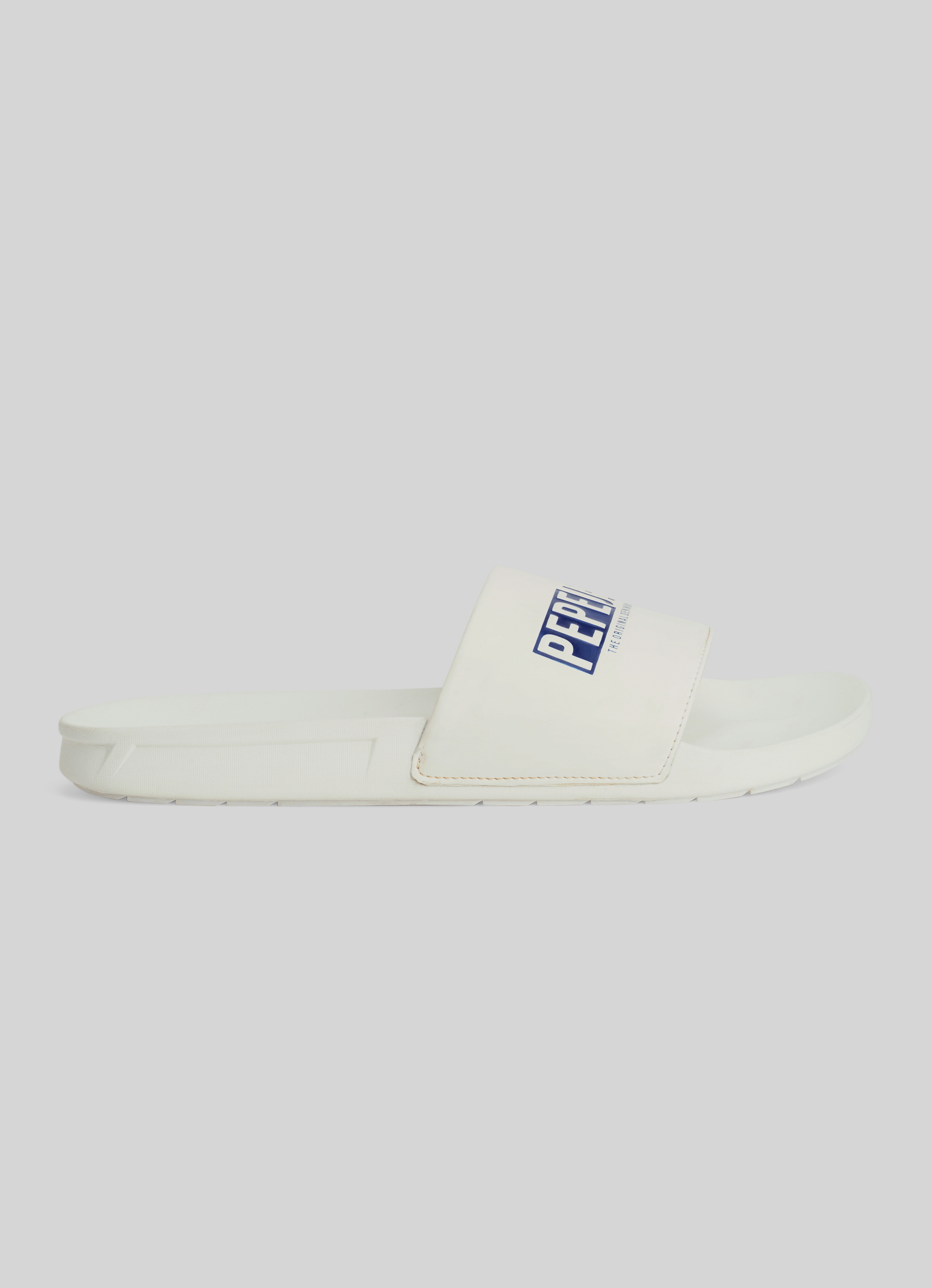 White Logo Printed Anti-skid Beach Slides, , large image number 6