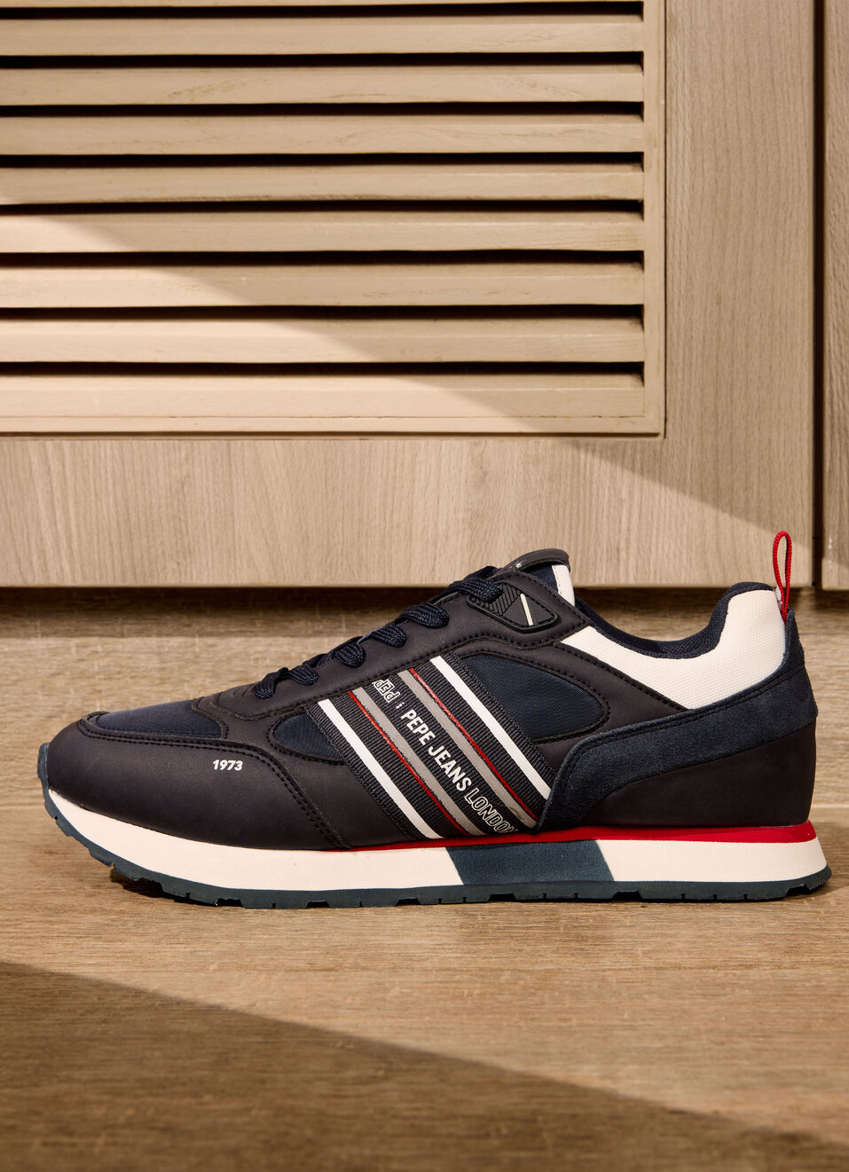 Navy 3d Logo Anti-skid Running Sneakers, , large image number 0