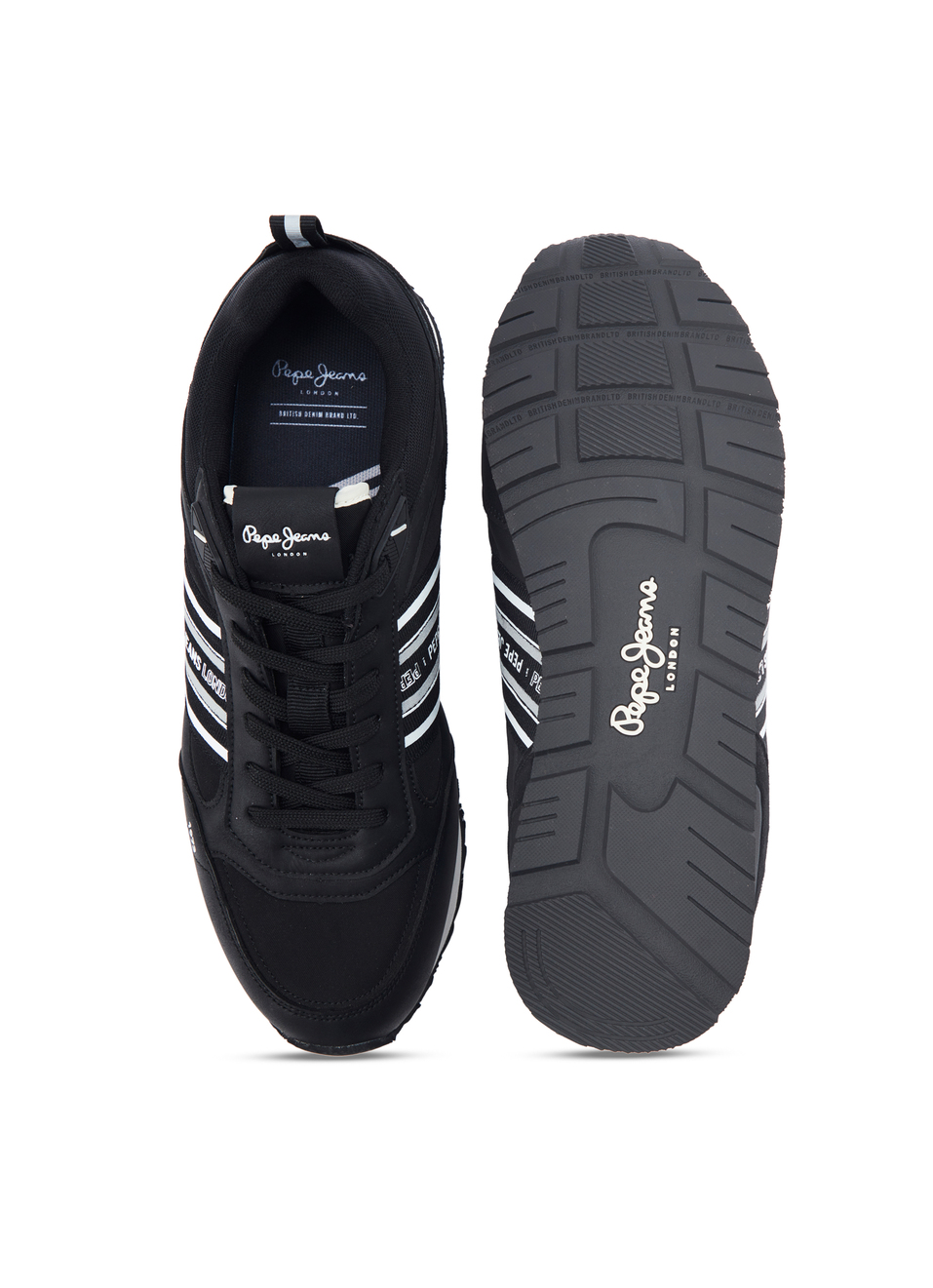 Black 3d Logo Anti-skid Running Sneakers, , large image number 4