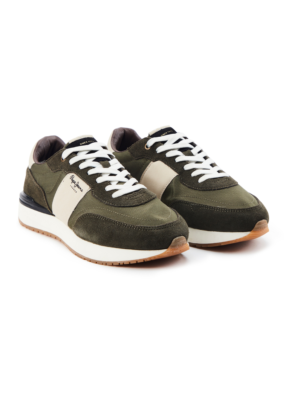 Khaki And Green Anti-skid Fashion Sneakers, , large image number 2