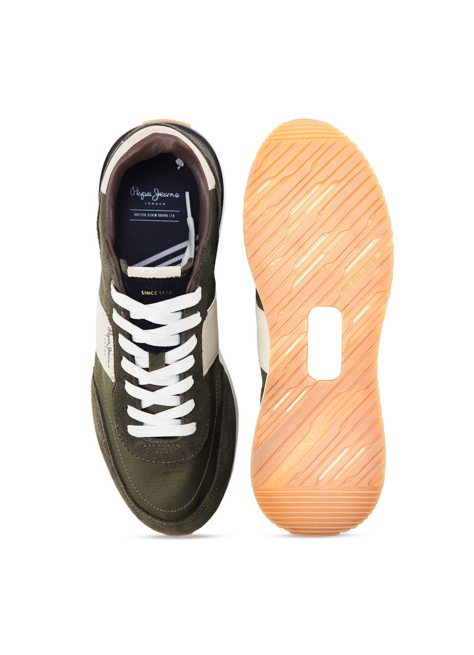 Khaki And Green Anti-skid Fashion Sneakers, , large image number 4