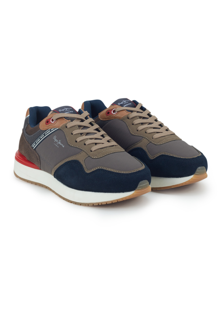 Men Brown Color Block Sneakers, , large image number 2