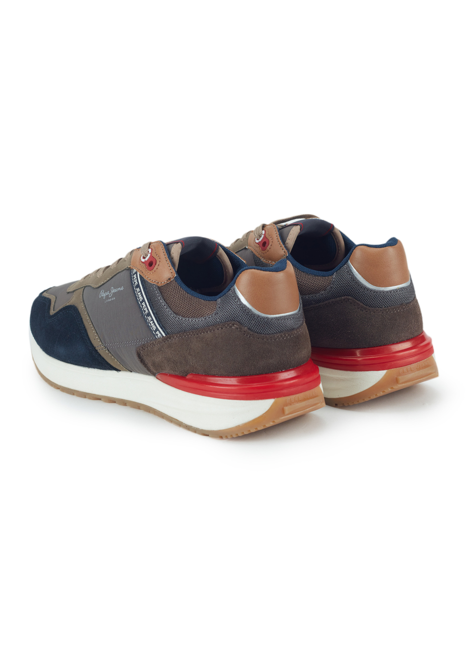 Men Brown Color Block Sneakers, , large image number 3