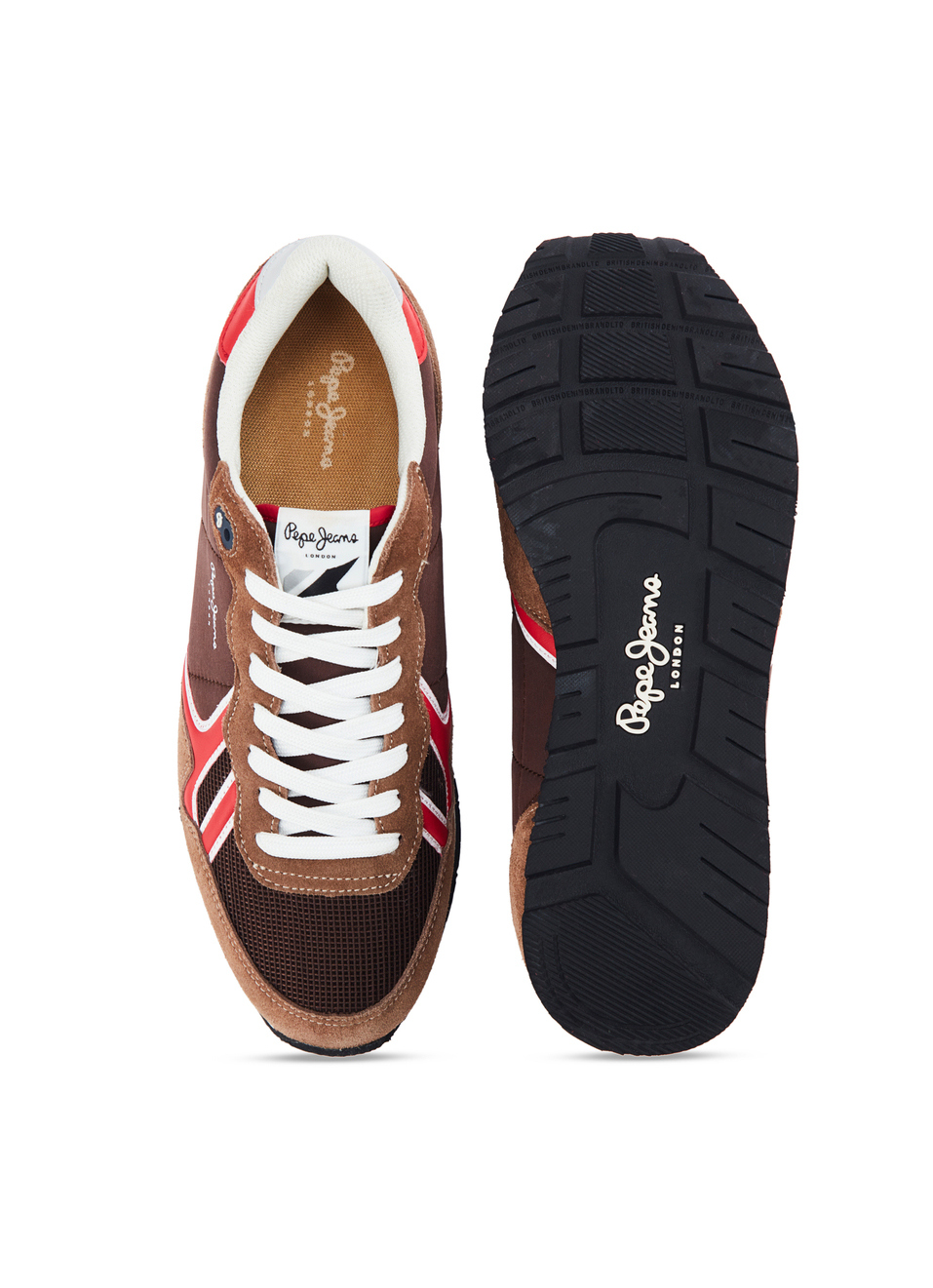 Brown Retro Anti-skid Running Sneakers, , large image number 4