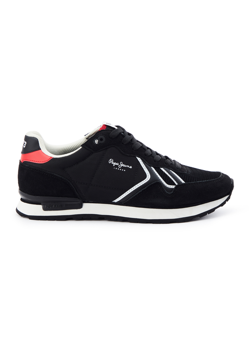 Black Retro Anti-skid Running Sneakers, , large image number 5