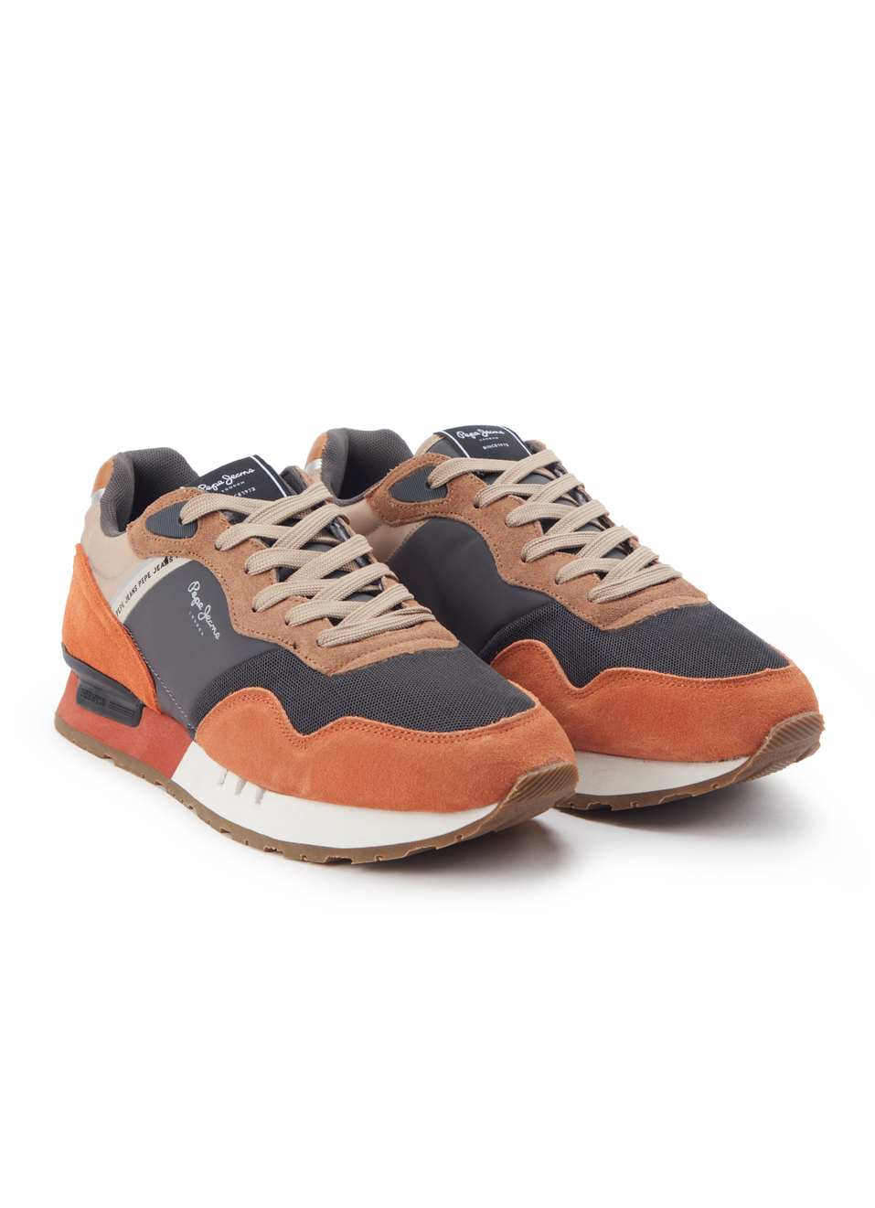 Orange And Black Anti-skid Running Sneakers, , large image number 2