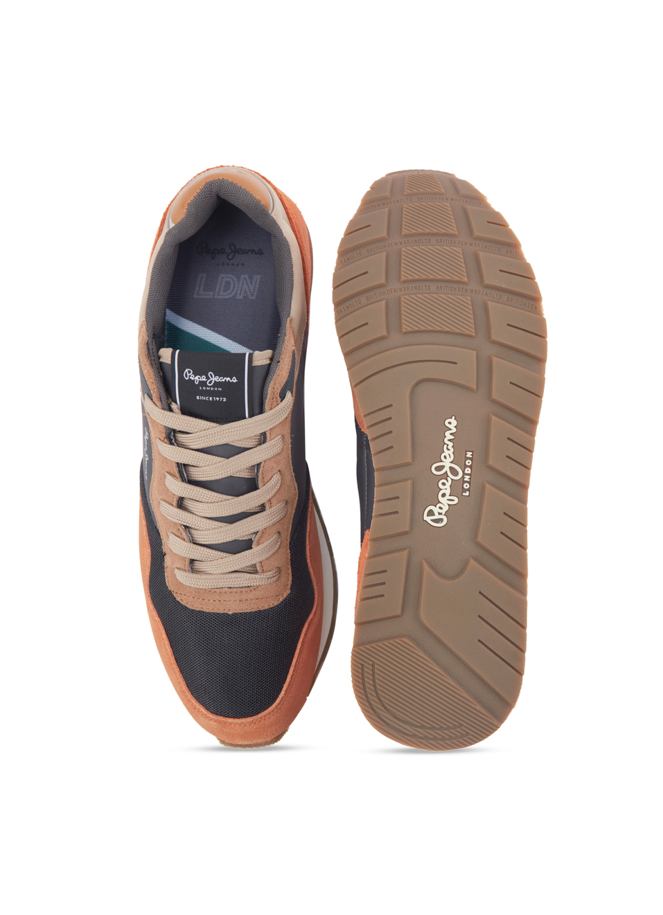 Orange And Black Anti-skid Running Sneakers, , large image number 4