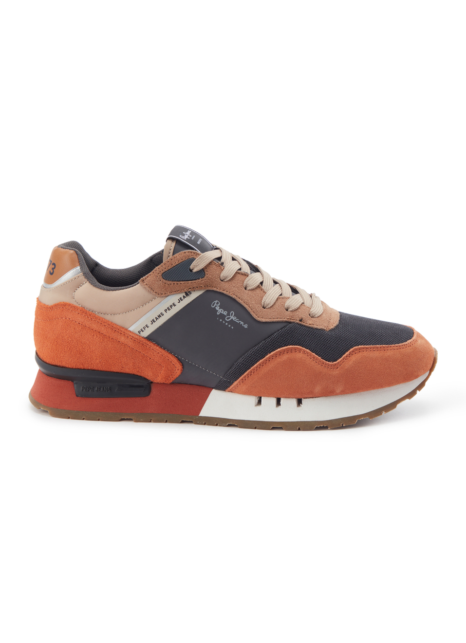 Orange And Black Anti-skid Running Sneakers, , large image number 5
