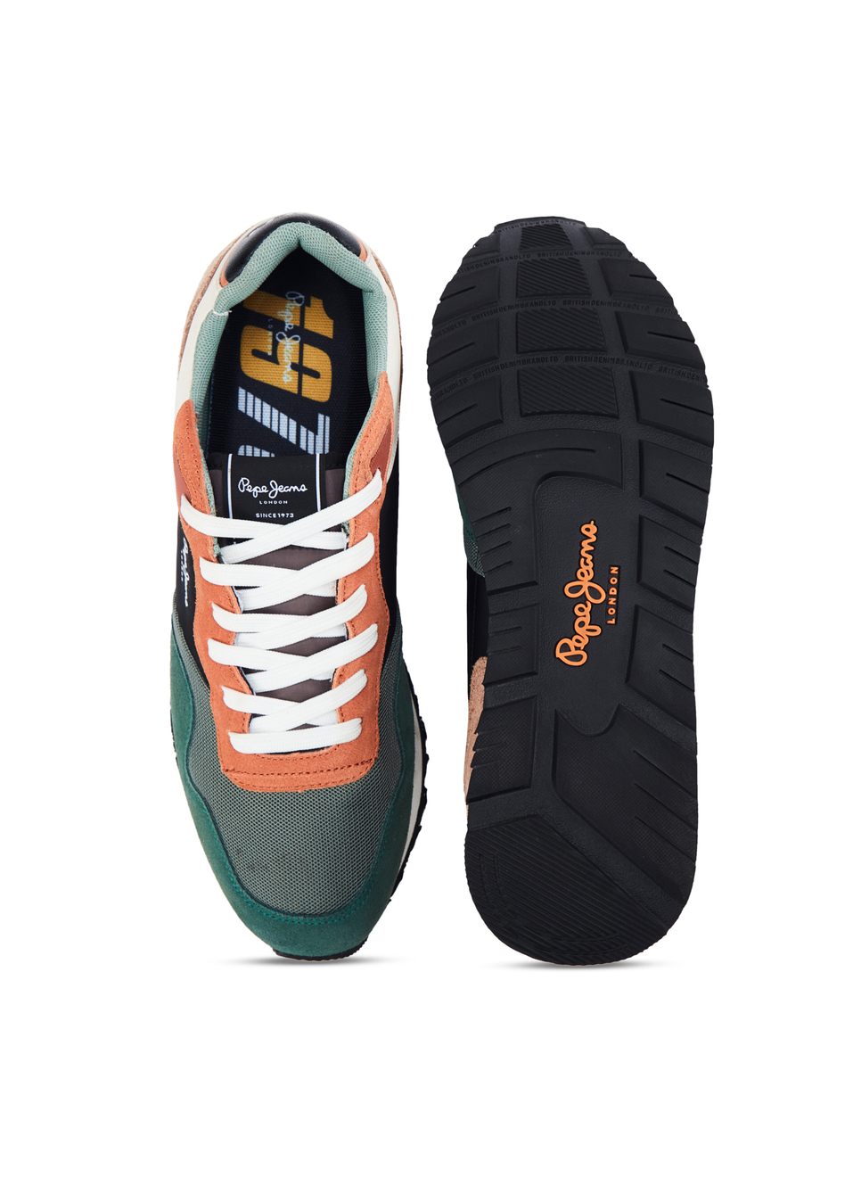 Green And Black Anti-skid Running Sneakers, , large image number 4