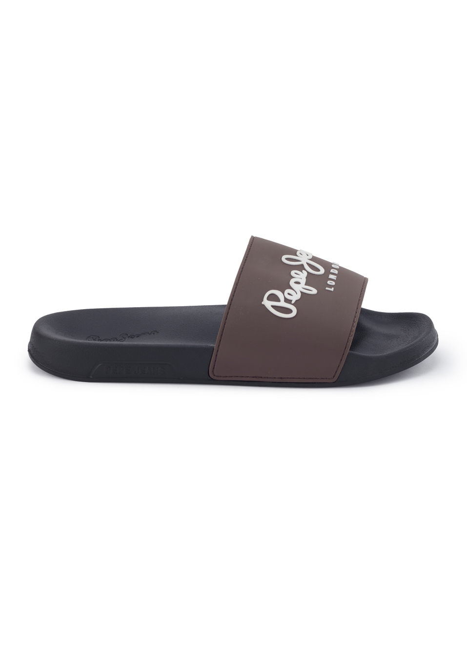 Black Lightweight Beach Slides With Logo Print, , large image number 5
