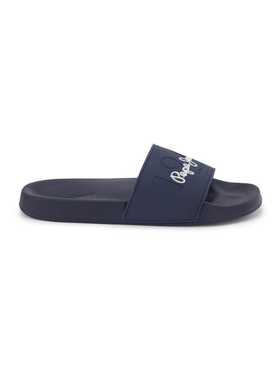 Navy Lightweight Beach Slides With Embossed Logo Print, , large image number 5