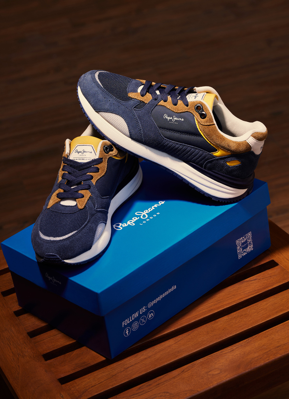 Navy Lightweight Anti-skid Fashion Sneakers, , large image number 0
