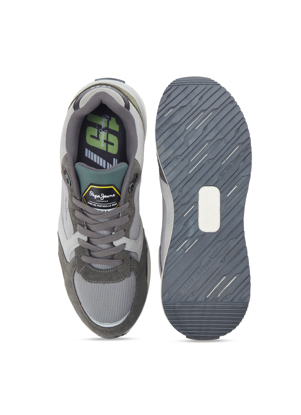 Grey Lightweight Anti-skid Fashion Sneakers, , large image number 4