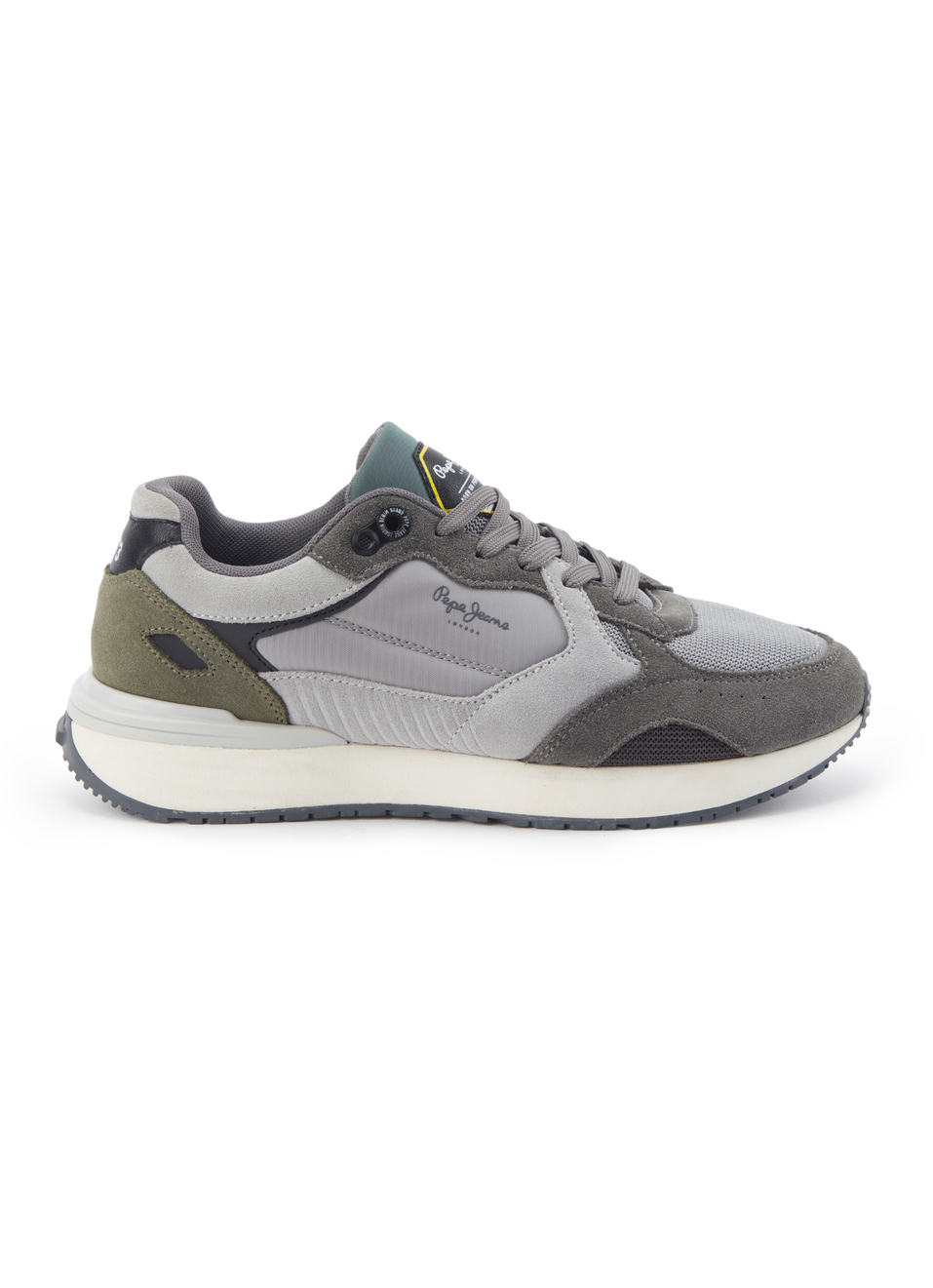 Grey Lightweight Anti-skid Fashion Sneakers, , large image number 5