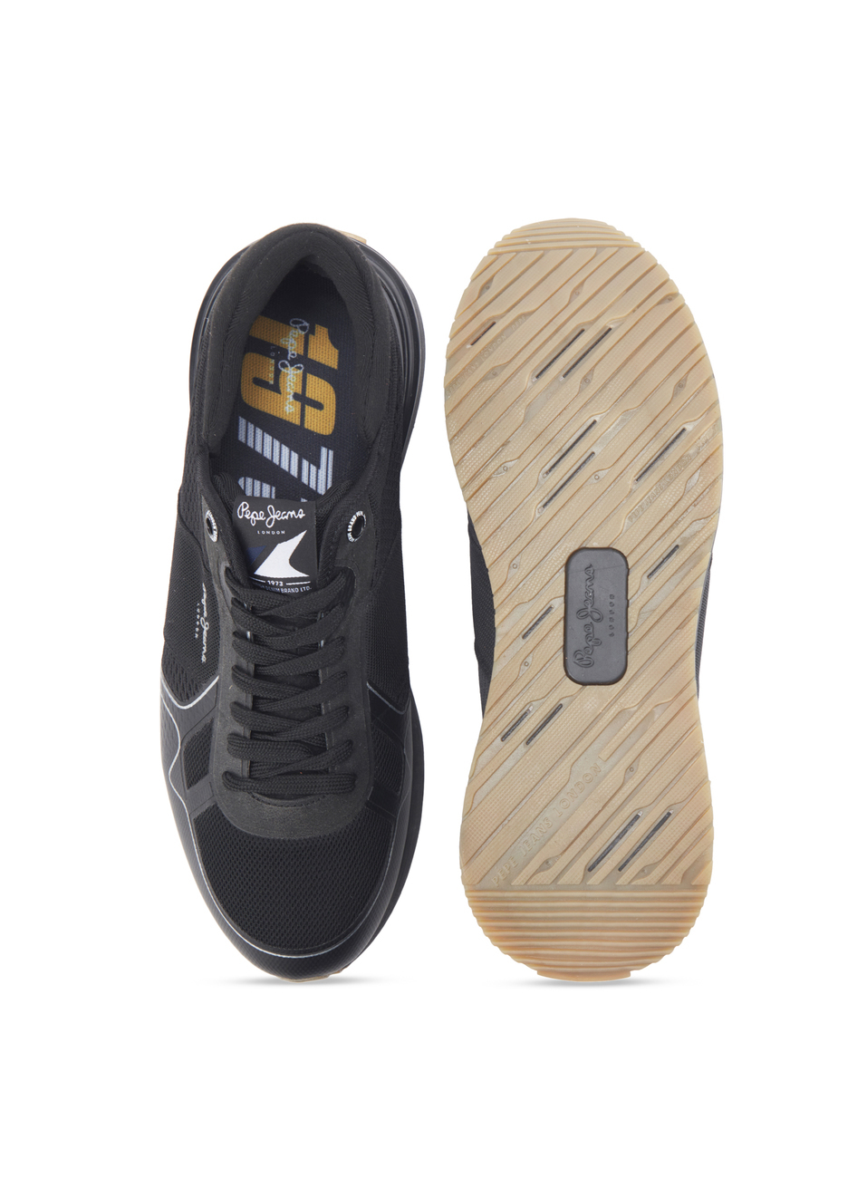 Black Anti-skid Fashion Sneakers, , large image number 4
