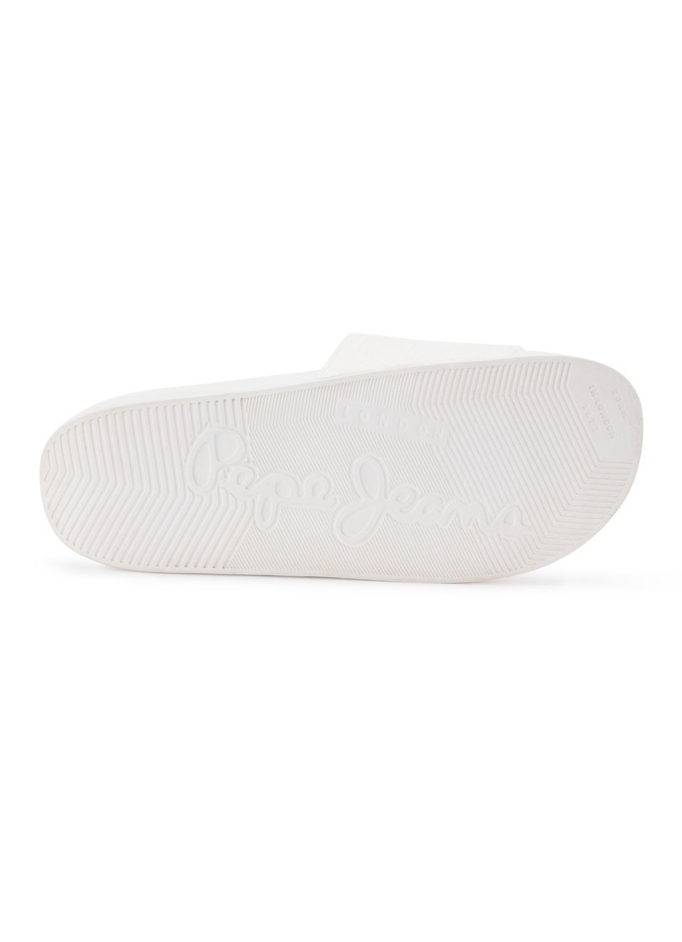 White Lightweight Beach Slides With Textured Logo Print, , large image number 6