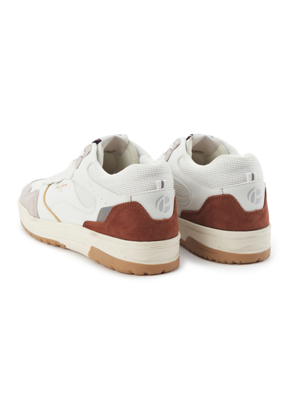 Off White And Grey Anti-skid Cupsole Sneakers, , large image number 3