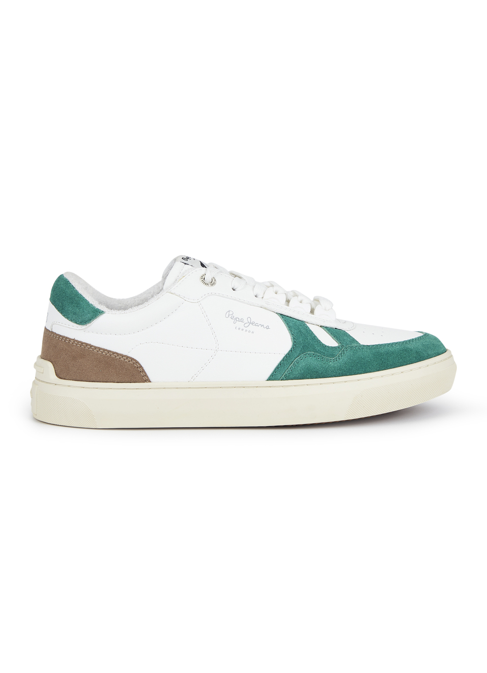 White And Green Retro Anti-skid Cupsole Sneakers, , large image number 5