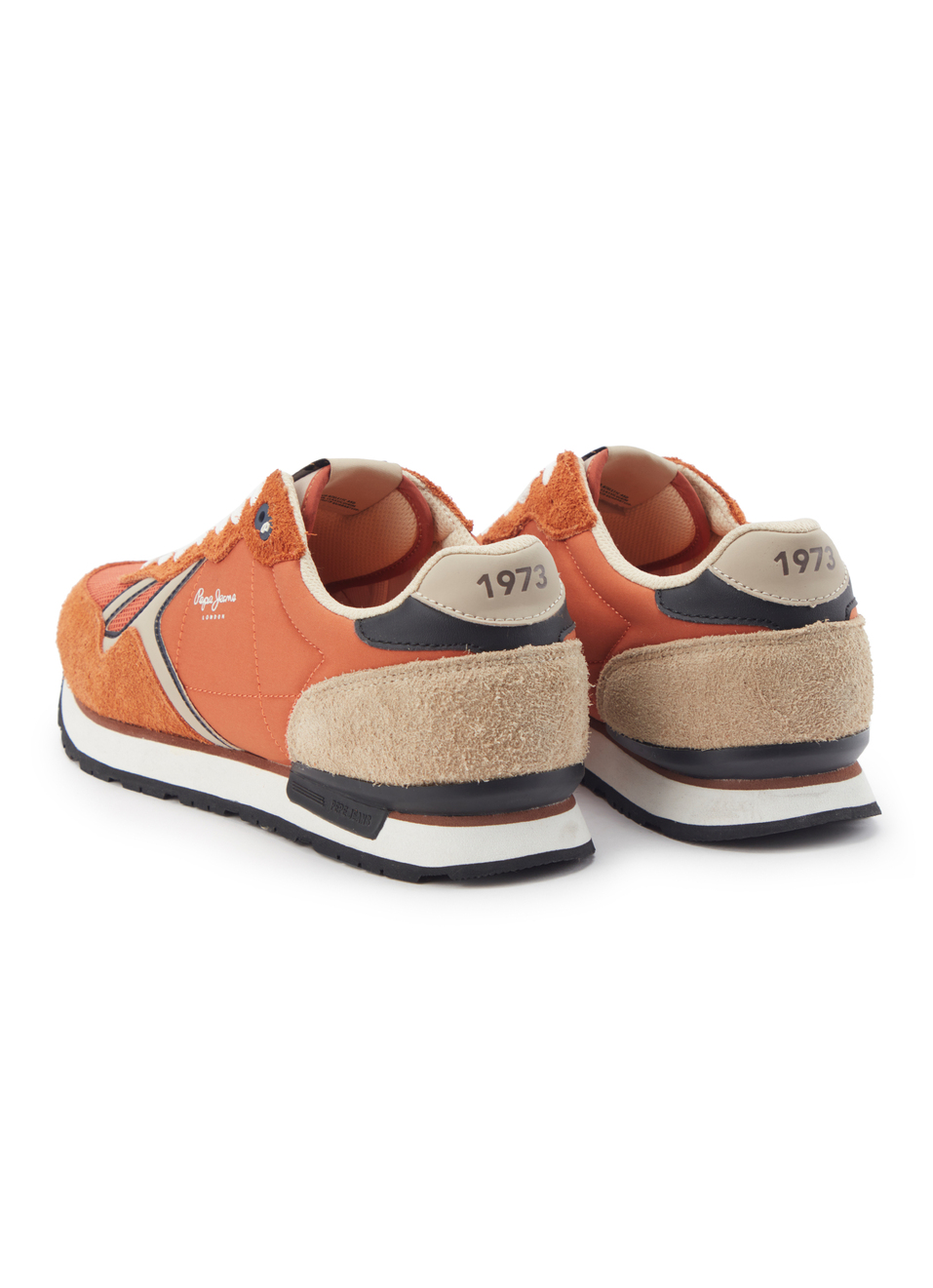 Orange And Black Retro Anti-skid Running Sneakers, , large image number 3