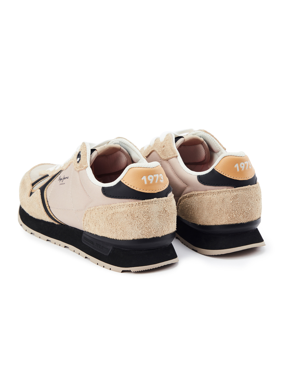 Beige And Black Retro Anti-skid Running Sneakers, , large image number 3