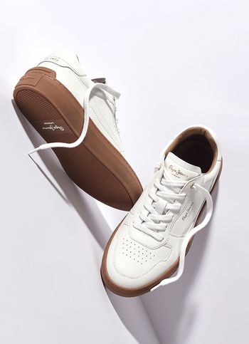White Retro Anti-skid Cupsole Sneaker