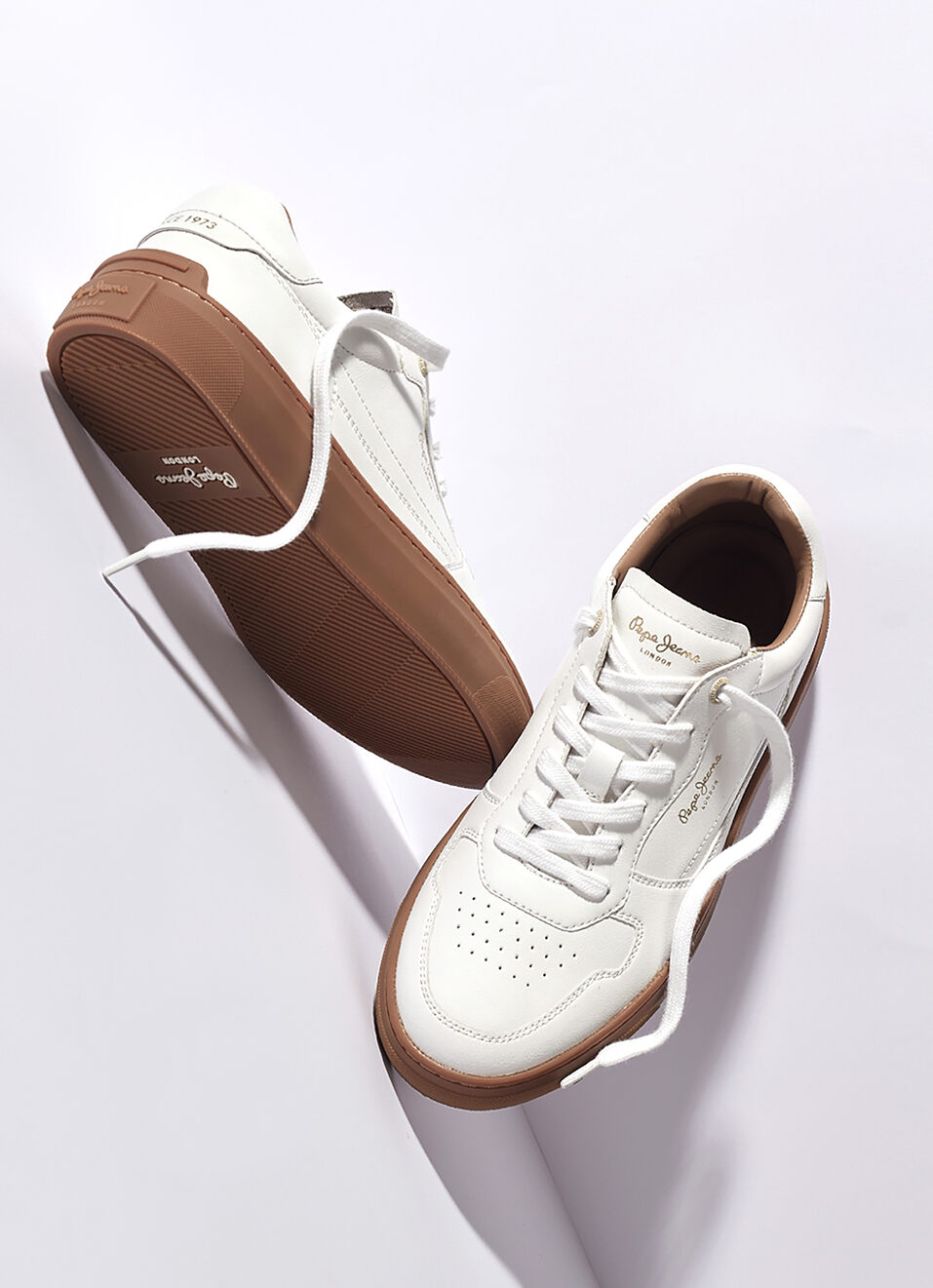 White Retro Anti-skid Cupsole Sneaker, , large image number 0