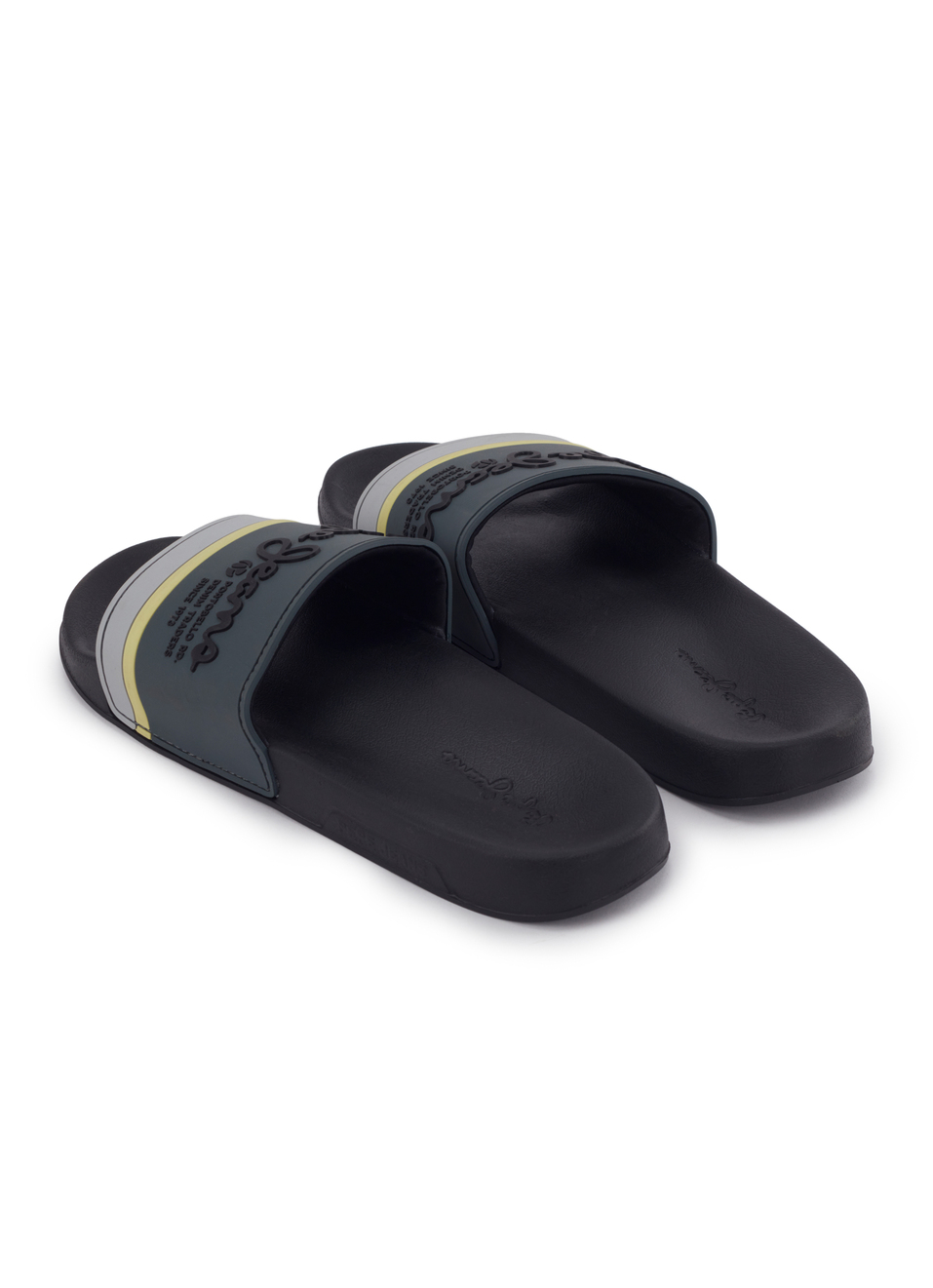 Khaki Green Lightweight Graphic Print Beach Slides, , large image number 3